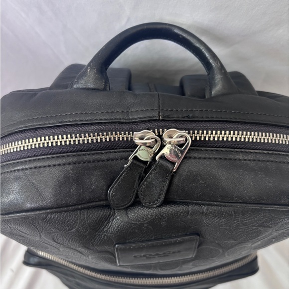 Coach Embossed Black Backpack - Picture 6 of 11